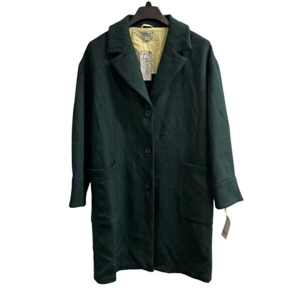 Bernie Bernardo Overcoat  Forrest Green Wool Blend Trench M Preppy Old Money